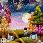 Moonlit Wonder - Original - SOLD by artist Rozanne Bell - Wyecliffe Galleries