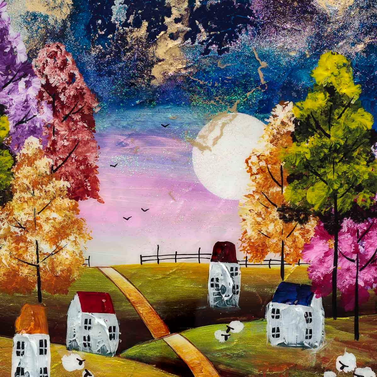 Moonlit Wonder - Original - SOLD by artist Rozanne Bell - Wyecliffe Galleries