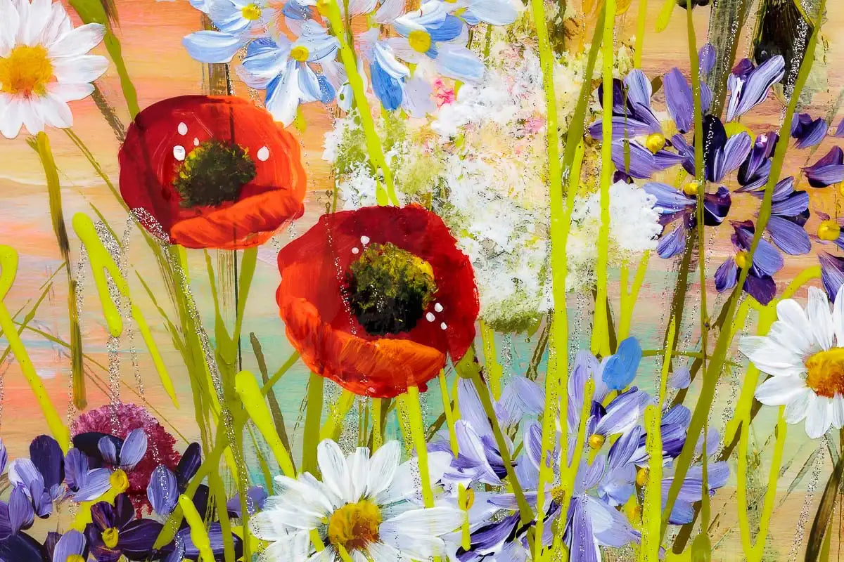 Morning Agapanthus - Original - SOLD by artist Rozanne Bell - Wyecliffe Galleries