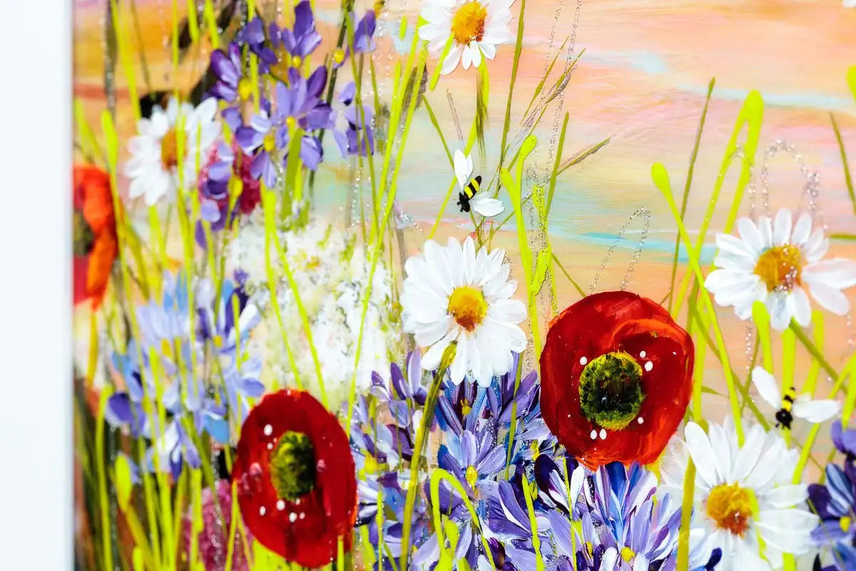 Morning Agapanthus - Original - SOLD by artist Rozanne Bell - Wyecliffe Galleries