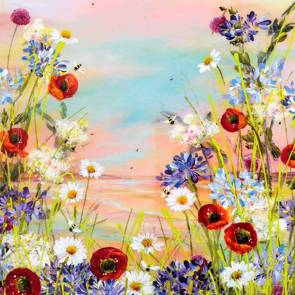 Morning Agapanthus - Original - SOLD by artist Rozanne Bell - Wyecliffe Galleries