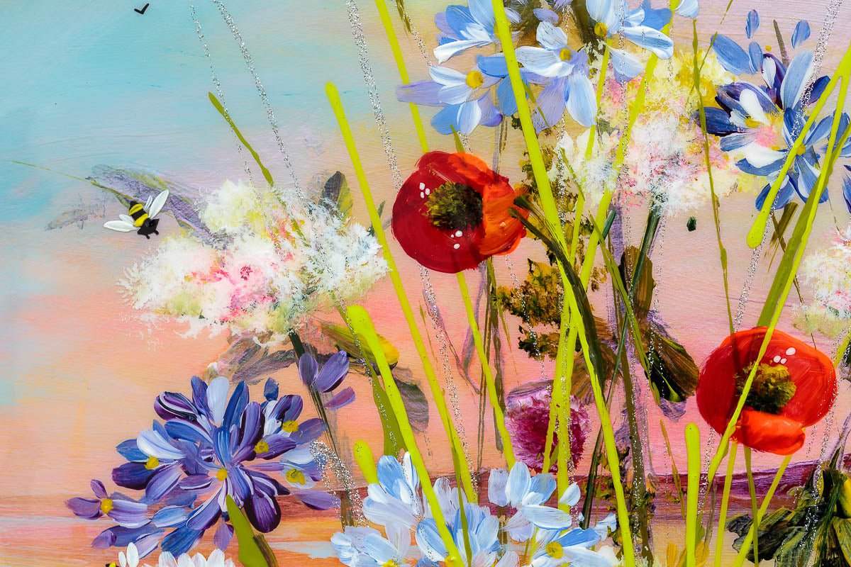 Morning Agapanthus - Original - SOLD by artist Rozanne Bell - Wyecliffe Galleries