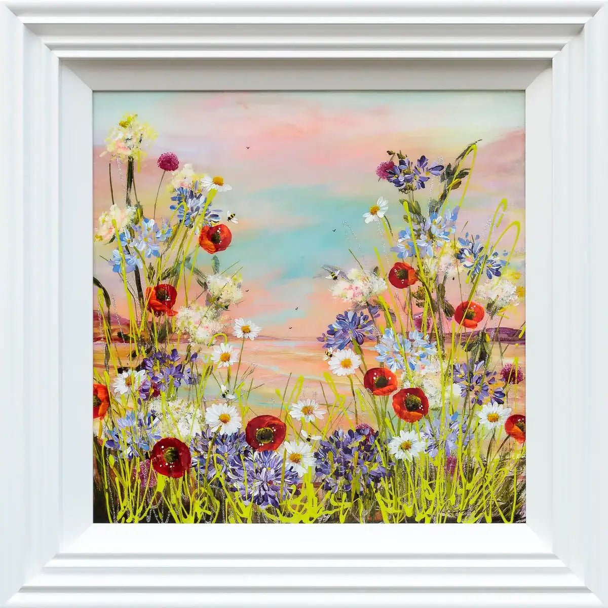 Morning Agapanthus - Original - SOLD by artist Rozanne Bell - Wyecliffe Galleries