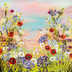 Morning Agapanthus - Original - SOLD by artist Rozanne Bell - Wyecliffe Galleries