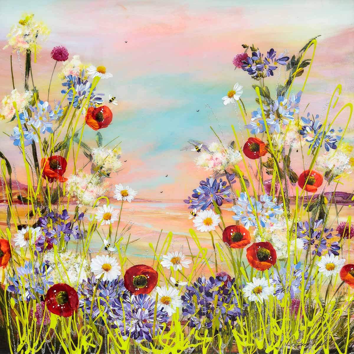 Morning Agapanthus - Original - SOLD by artist Rozanne Bell - Wyecliffe Galleries