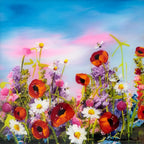 Morning Meadow - Original - SOLD by artist Rozanne Bell - Wyecliffe Galleries