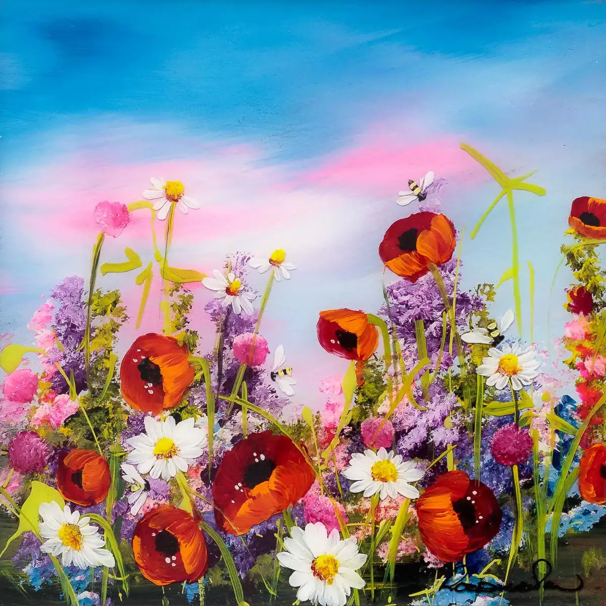 Morning Meadow - Original - SOLD by artist Rozanne Bell - Wyecliffe Galleries