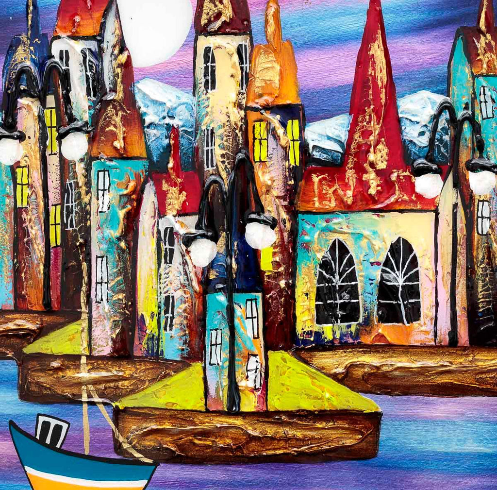 Mystic Harbour - Original - SOLD by artist Rozanne Bell - Wyecliffe Galleries