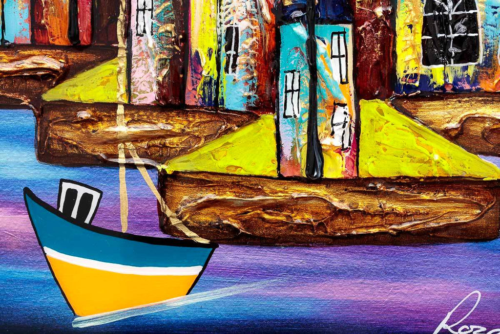 Mystic Harbour - Original - SOLD by artist Rozanne Bell - Wyecliffe Galleries