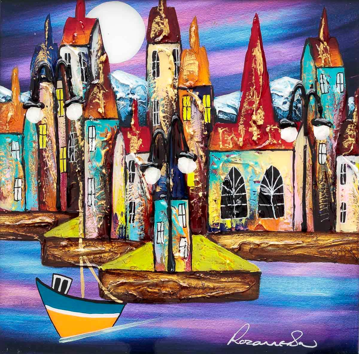 Mystic Harbour - Original - SOLD by artist Rozanne Bell - Wyecliffe Galleries