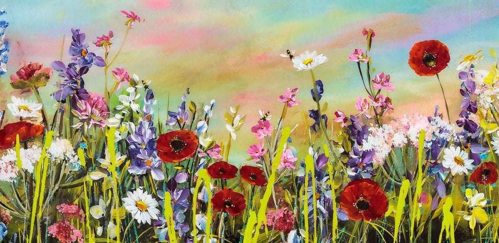 Pink Hues - Original - SOLD by artist Rozanne Bell - Wyecliffe Galleries