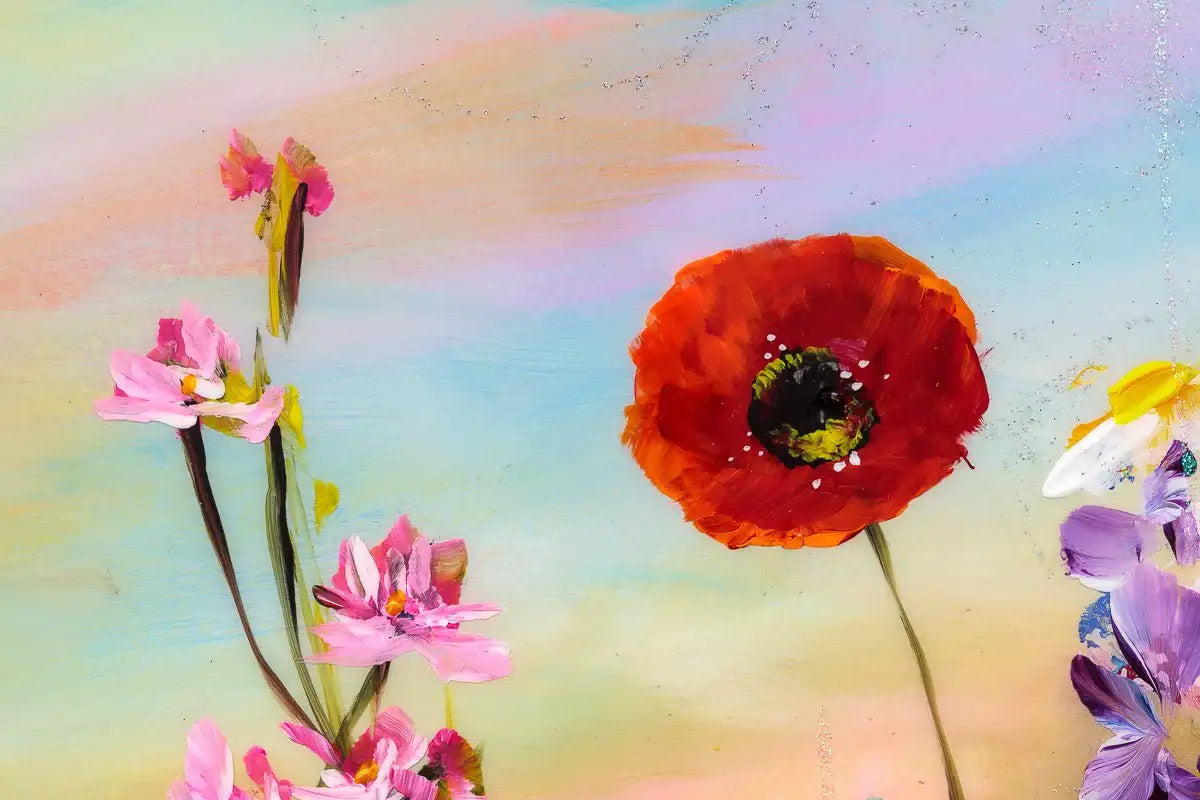 Pink Hues - Original - SOLD by artist Rozanne Bell - Wyecliffe Galleries