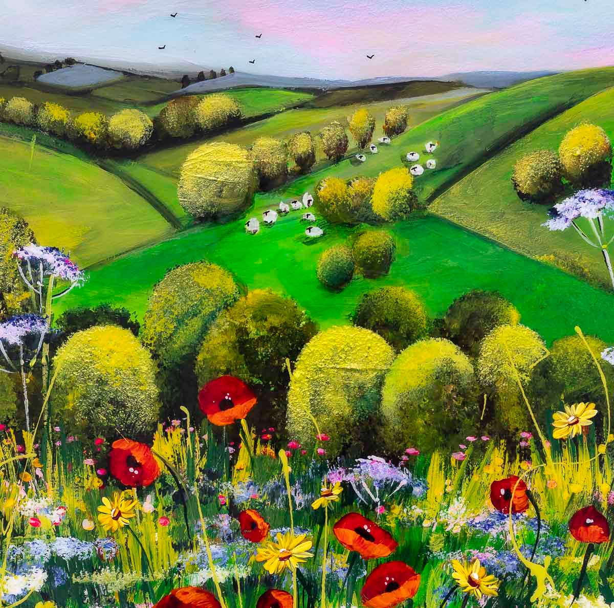 Rolling Hills - Original - SOLD by artist Rozanne Bell - Wyecliffe Galleries