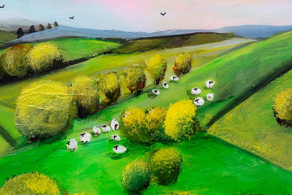 Rolling Hills - Original - SOLD by artist Rozanne Bell - Wyecliffe Galleries