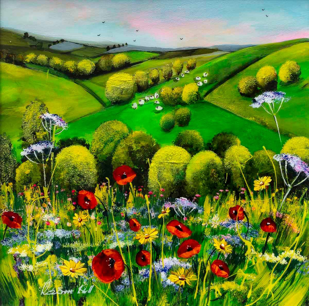 Rolling Hills - Original - SOLD by artist Rozanne Bell - Wyecliffe Galleries