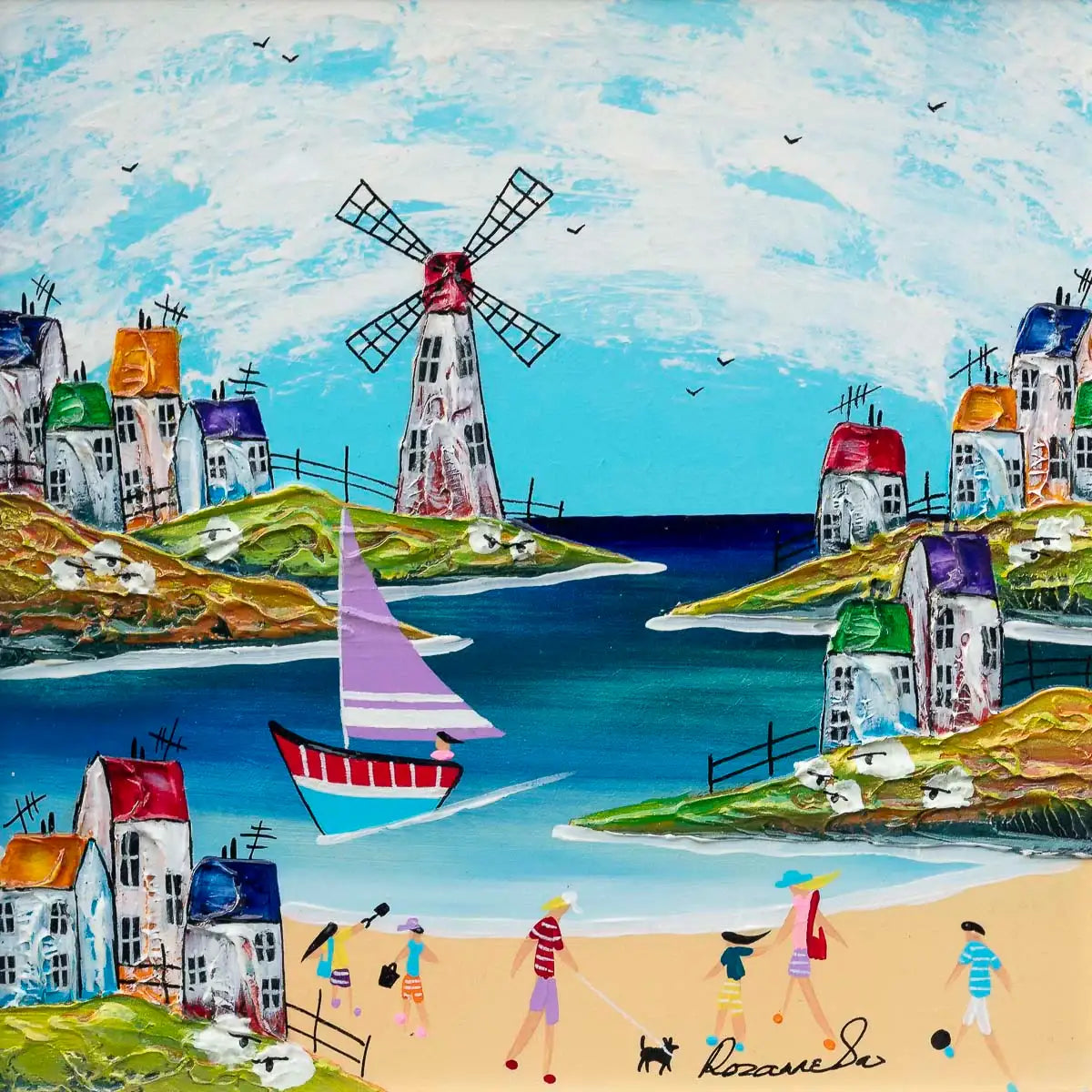 Sail Away With Me - Original - SOLD by artist Rozanne Bell - Wyecliffe Galleries