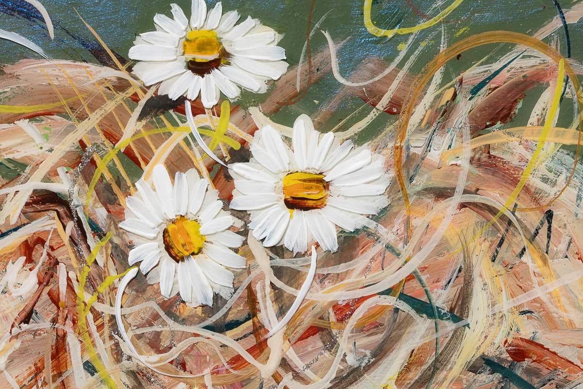 Shasta Daisies - Original by artist Rozanne Bell - Wyecliffe Galleries