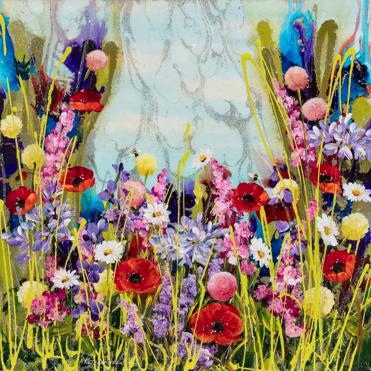 Shimmering Meadow - Original - SOLD by artist Rozanne Bell - Wyecliffe Galleries