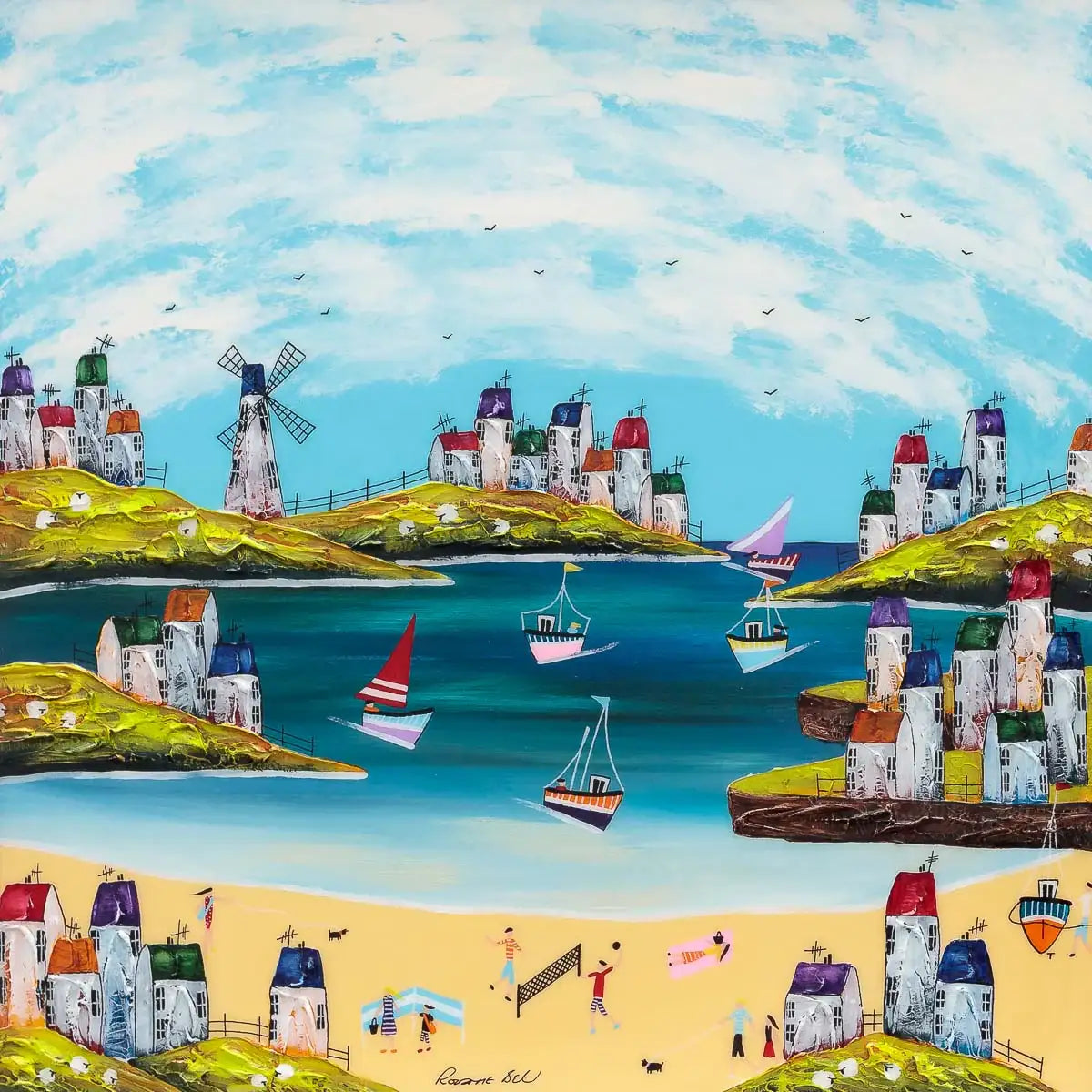 Summer Clouds - Original - SOLD by artist Rozanne Bell - Wyecliffe Galleries