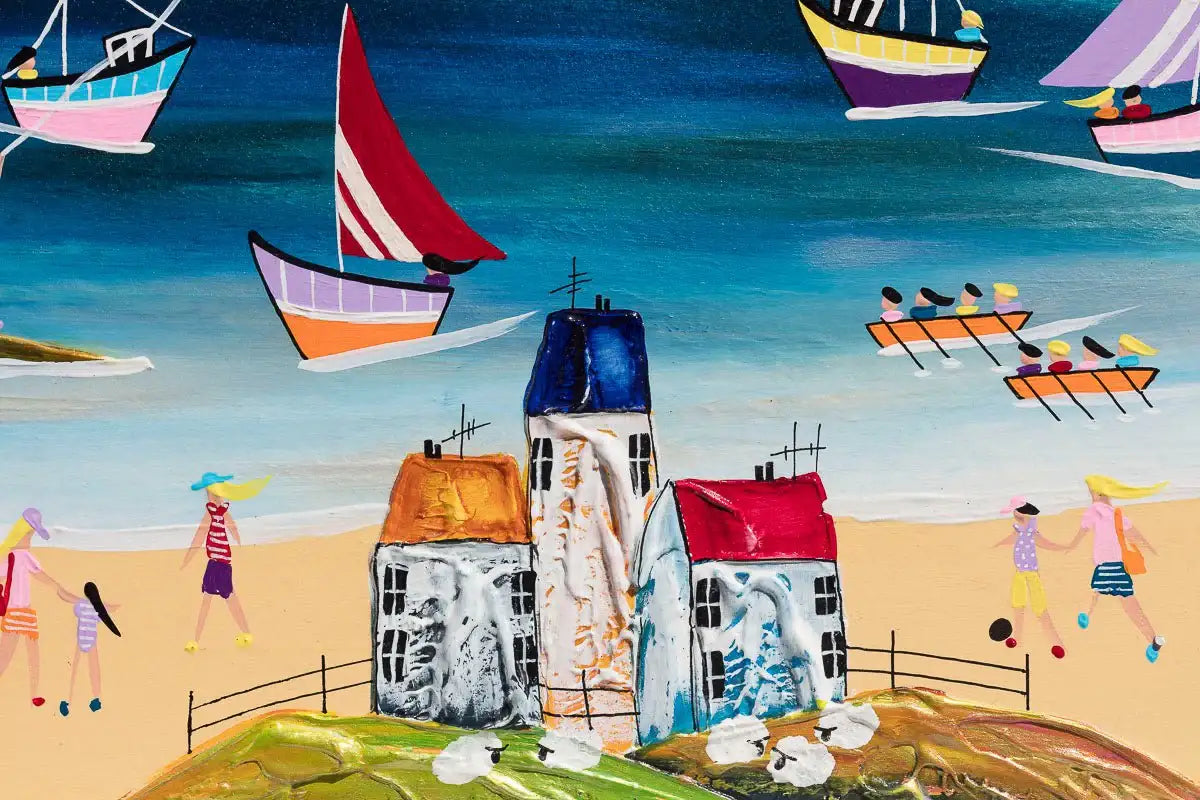 Summer Fun In The Sun - Original - SOLD by artist Rozanne Bell - Wyecliffe Galleries