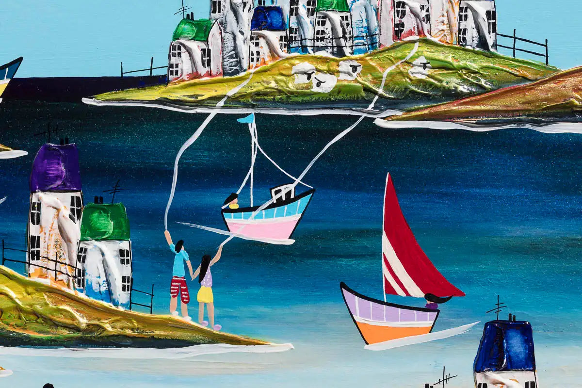 Summer Fun In The Sun - Original - SOLD by artist Rozanne Bell - Wyecliffe Galleries