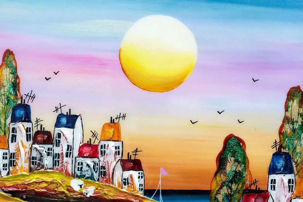 Summer Vibes - Original - SOLD by artist Rozanne Bell - Wyecliffe Galleries