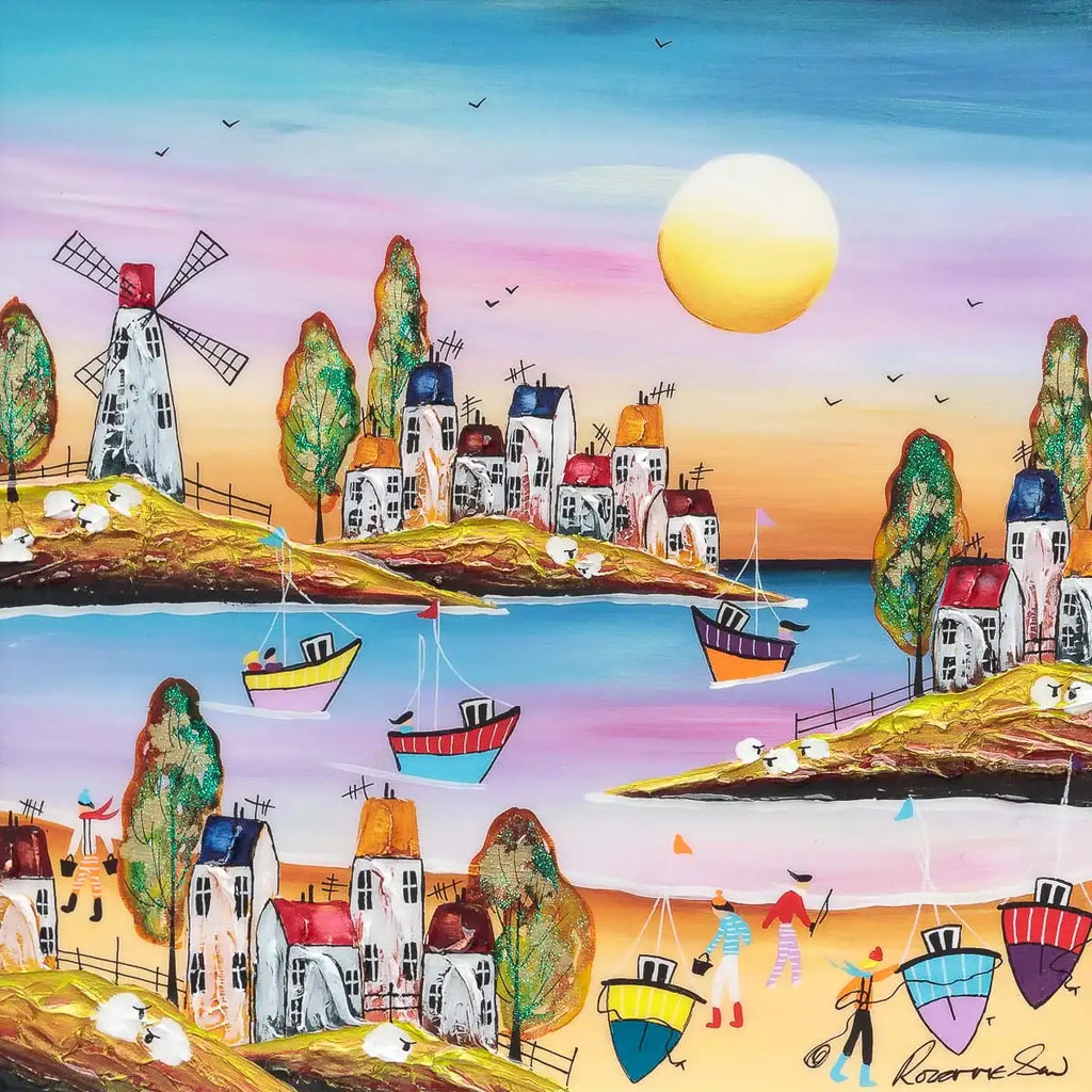 Summer Vibes - Original - SOLD by artist Rozanne Bell - Wyecliffe Galleries