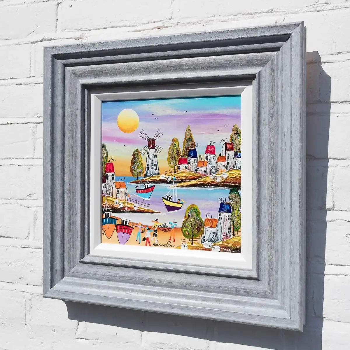 Sunlit Harbour - Original by artist Rozanne Bell - Wyecliffe Galleries