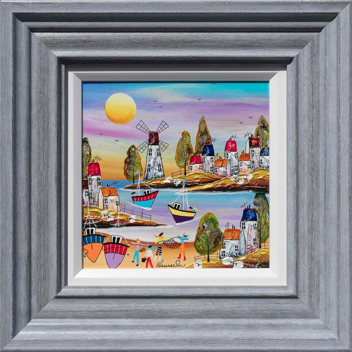 Sunlit Harbour - Original by artist Rozanne Bell - Wyecliffe Galleries