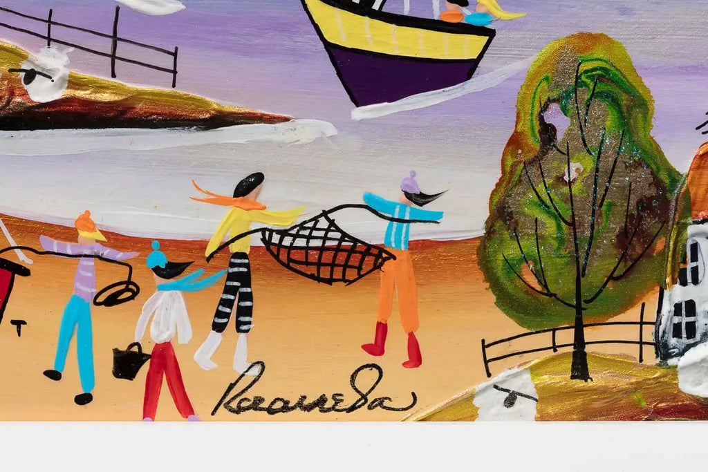 Sunlit Harbour - Original by artist Rozanne Bell - Wyecliffe Galleries