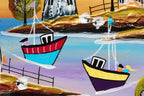 Sunlit Harbour - Original by artist Rozanne Bell - Wyecliffe Galleries