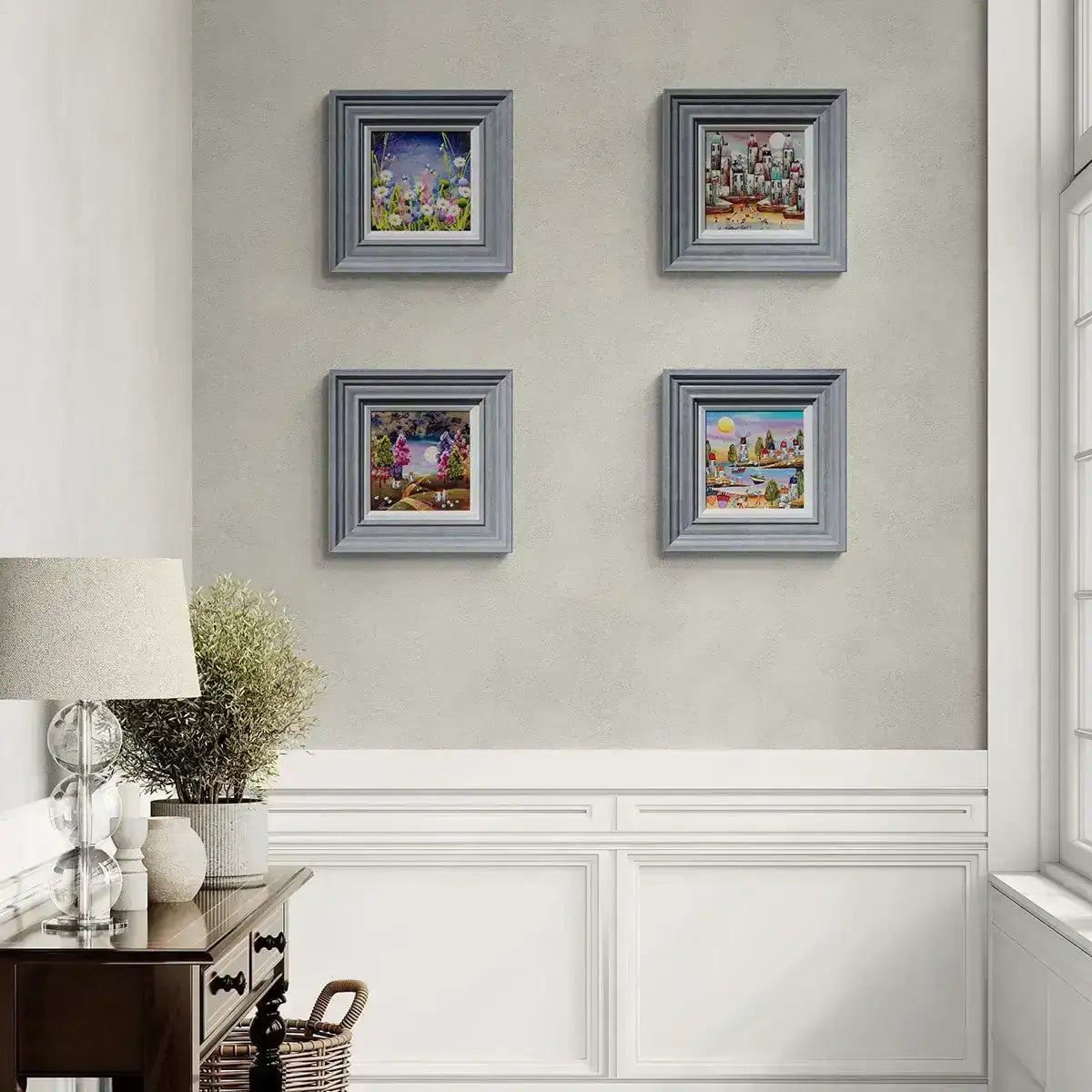 Village Life - Original by artist Rozanne Bell - Wyecliffe Galleries