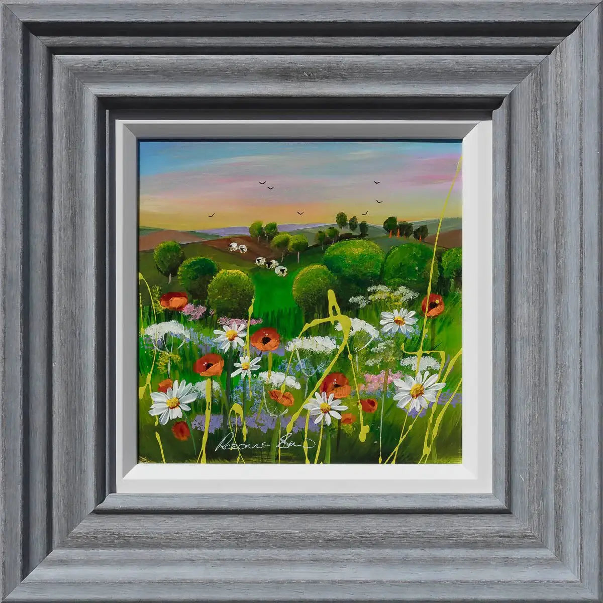 Sunset Hues - Original by artist Rozanne Bell - Wyecliffe Galleries