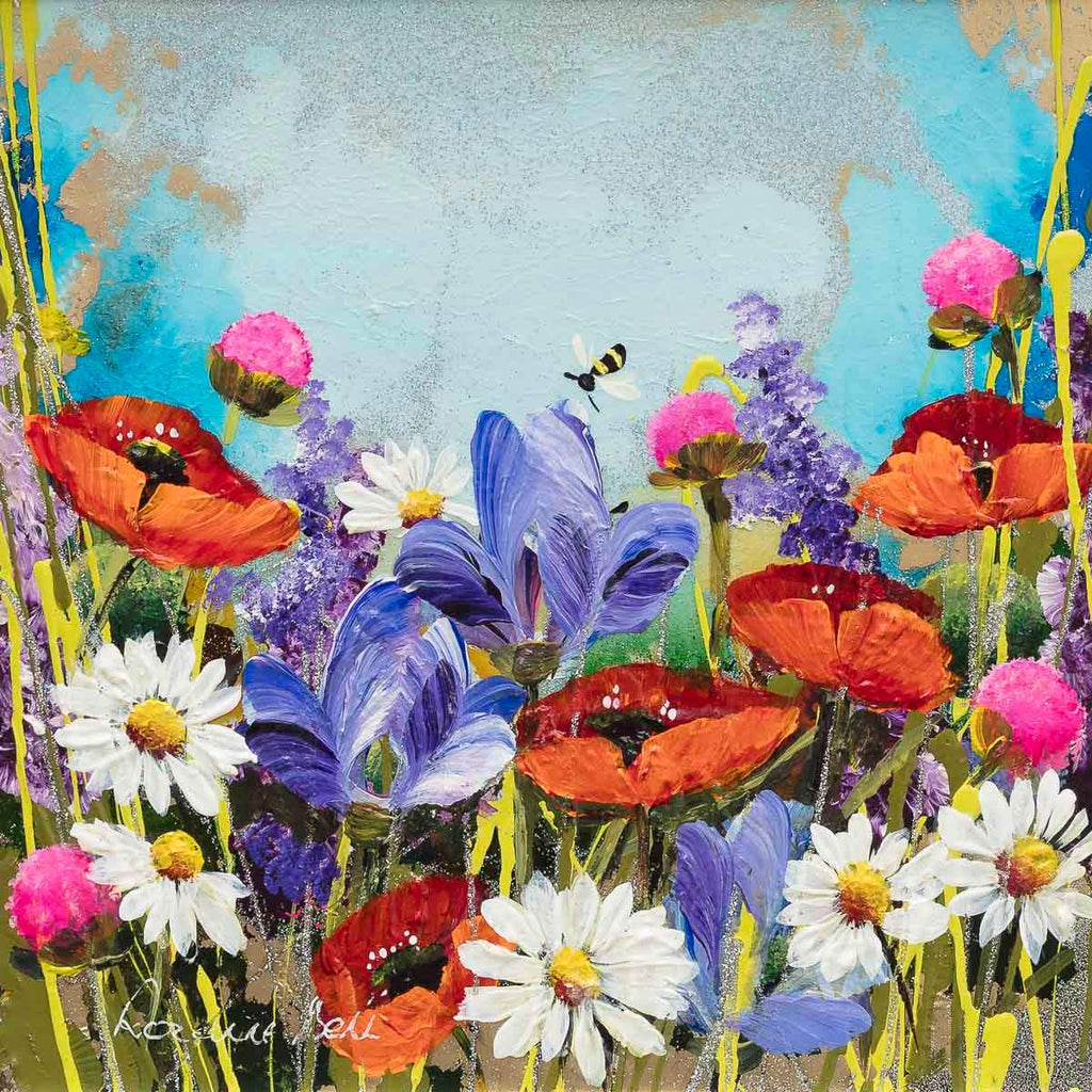 The Hum Of The Bee Is The Voice Of The Meadow - Original by artist Rozanne Bell - Wyecliffe Galleries