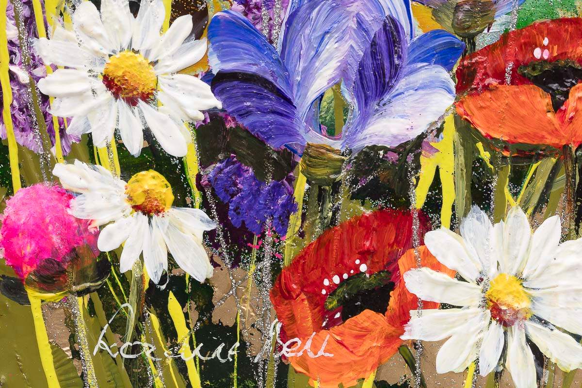 The Hum Of The Bee Is The Voice Of The Meadow - Original by artist Rozanne Bell - Wyecliffe Galleries