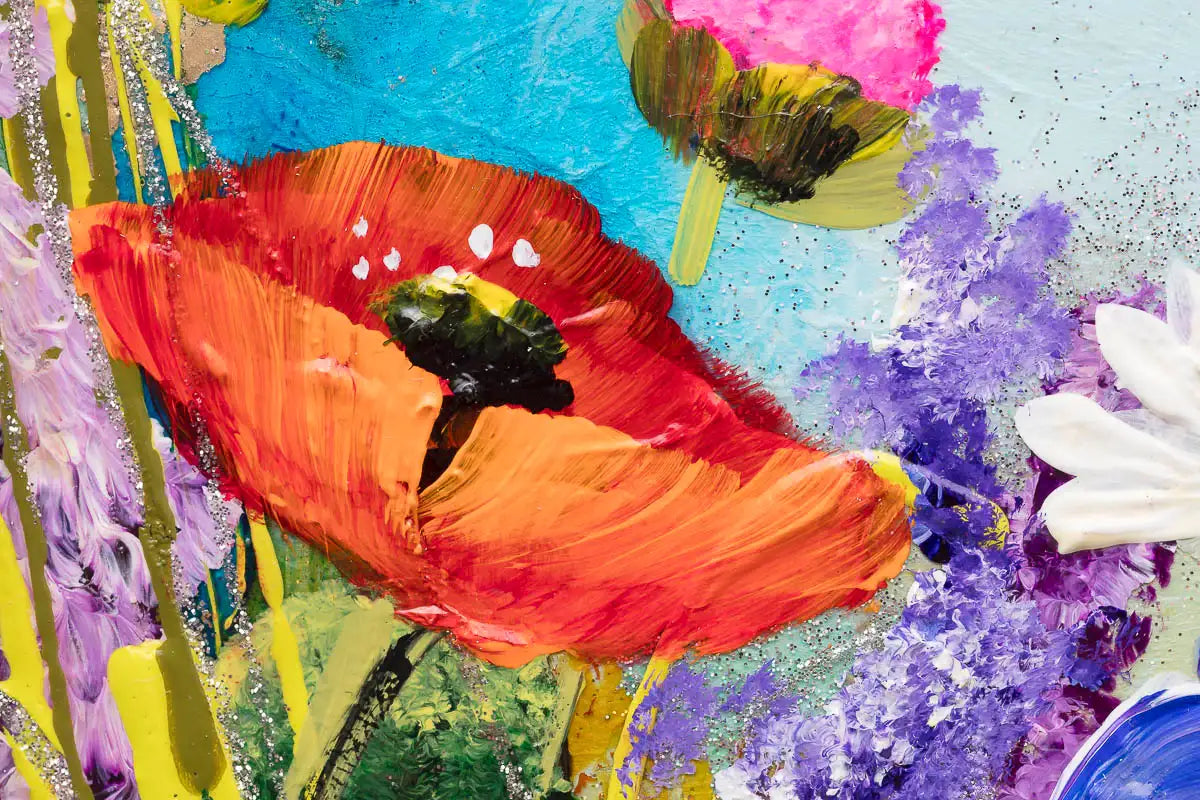 The Hum Of The Bee Is The Voice Of The Meadow - Original by artist Rozanne Bell - Wyecliffe Galleries