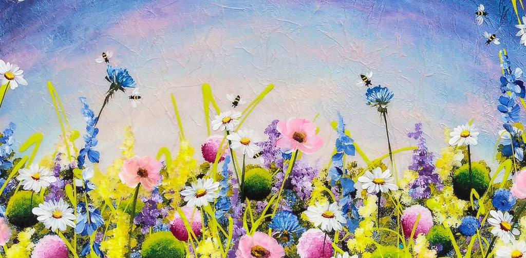 Tranquil Meadow - Original by artist Rozanne Bell - Wyecliffe Galleries