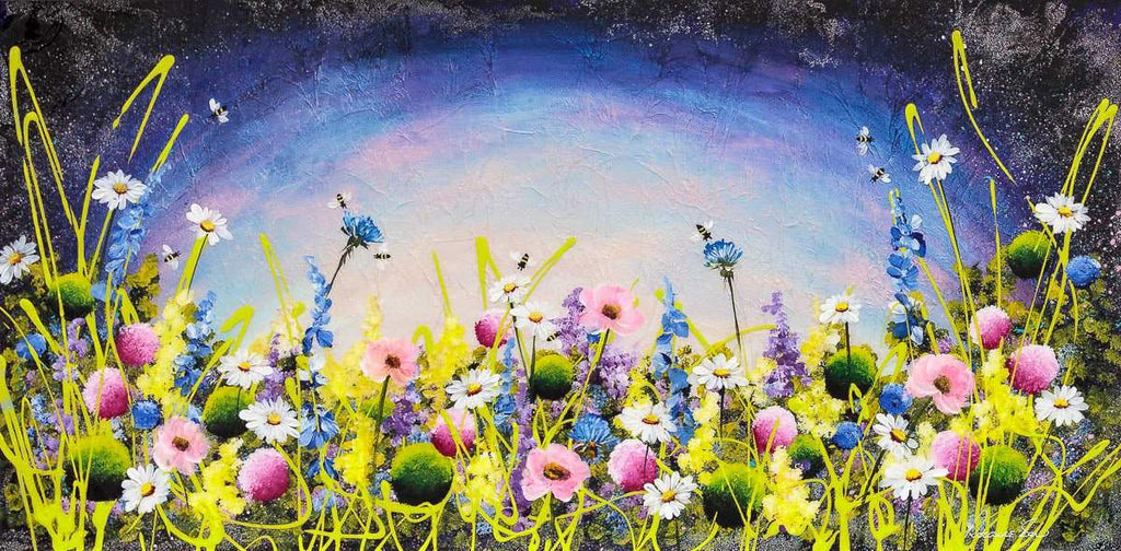 Tranquil Meadow - Original by artist Rozanne Bell - Wyecliffe Galleries
