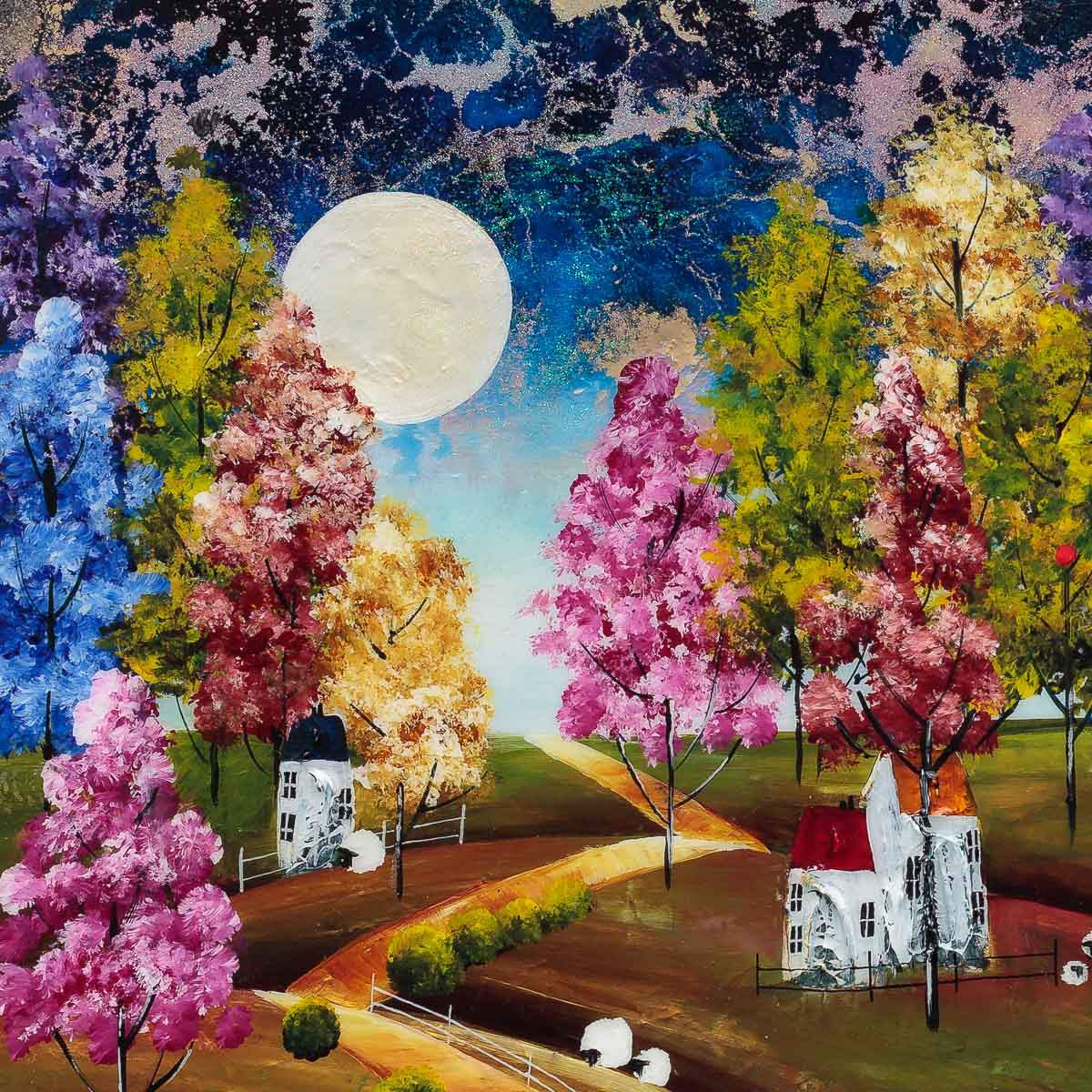 Trees Of Colour - Original - SOLD by artist Rozanne Bell - Wyecliffe Galleries