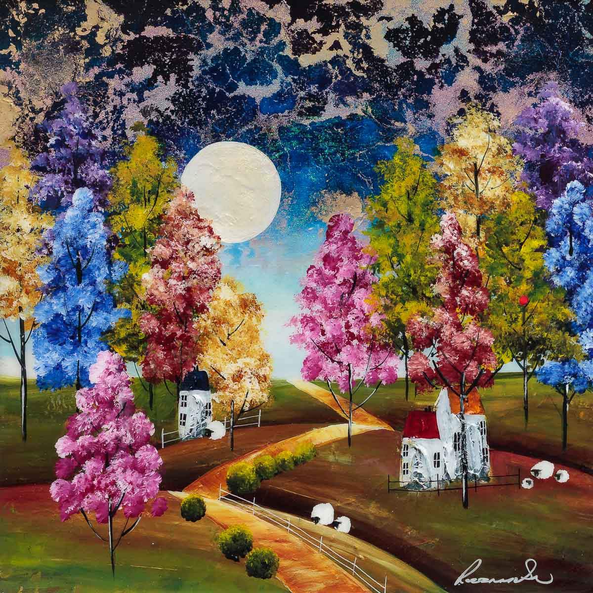 Trees Of Colour - Original - SOLD by artist Rozanne Bell - Wyecliffe Galleries