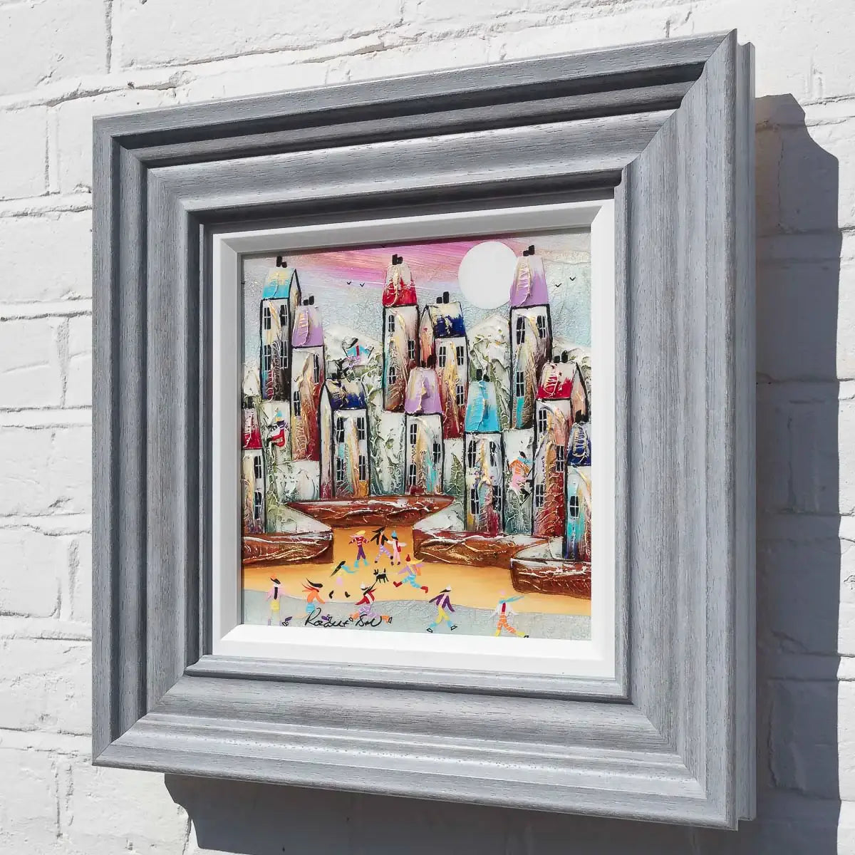 Village Life - Original by artist Rozanne Bell - Wyecliffe Galleries