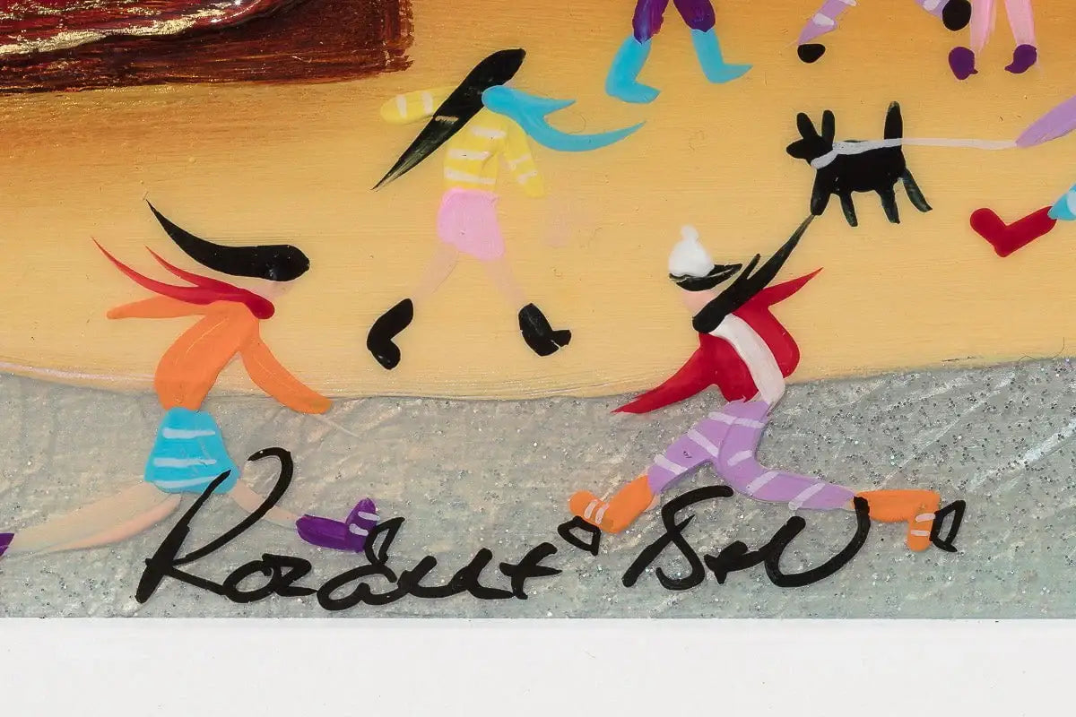 Village Life - Original by artist Rozanne Bell - Wyecliffe Galleries