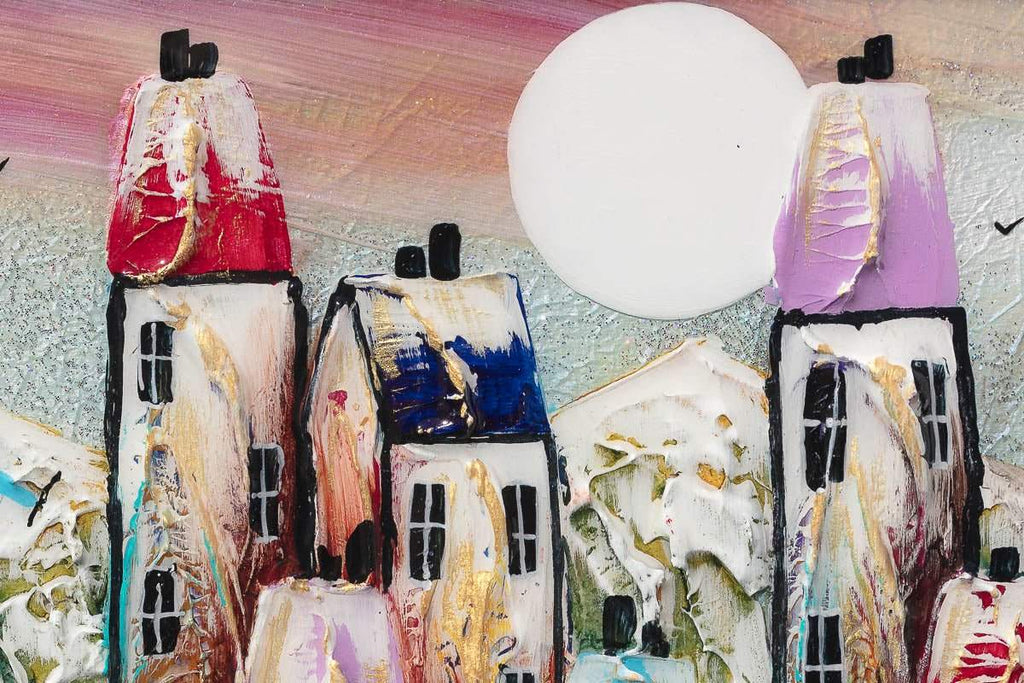 Village Life - Original by artist Rozanne Bell - Wyecliffe Galleries