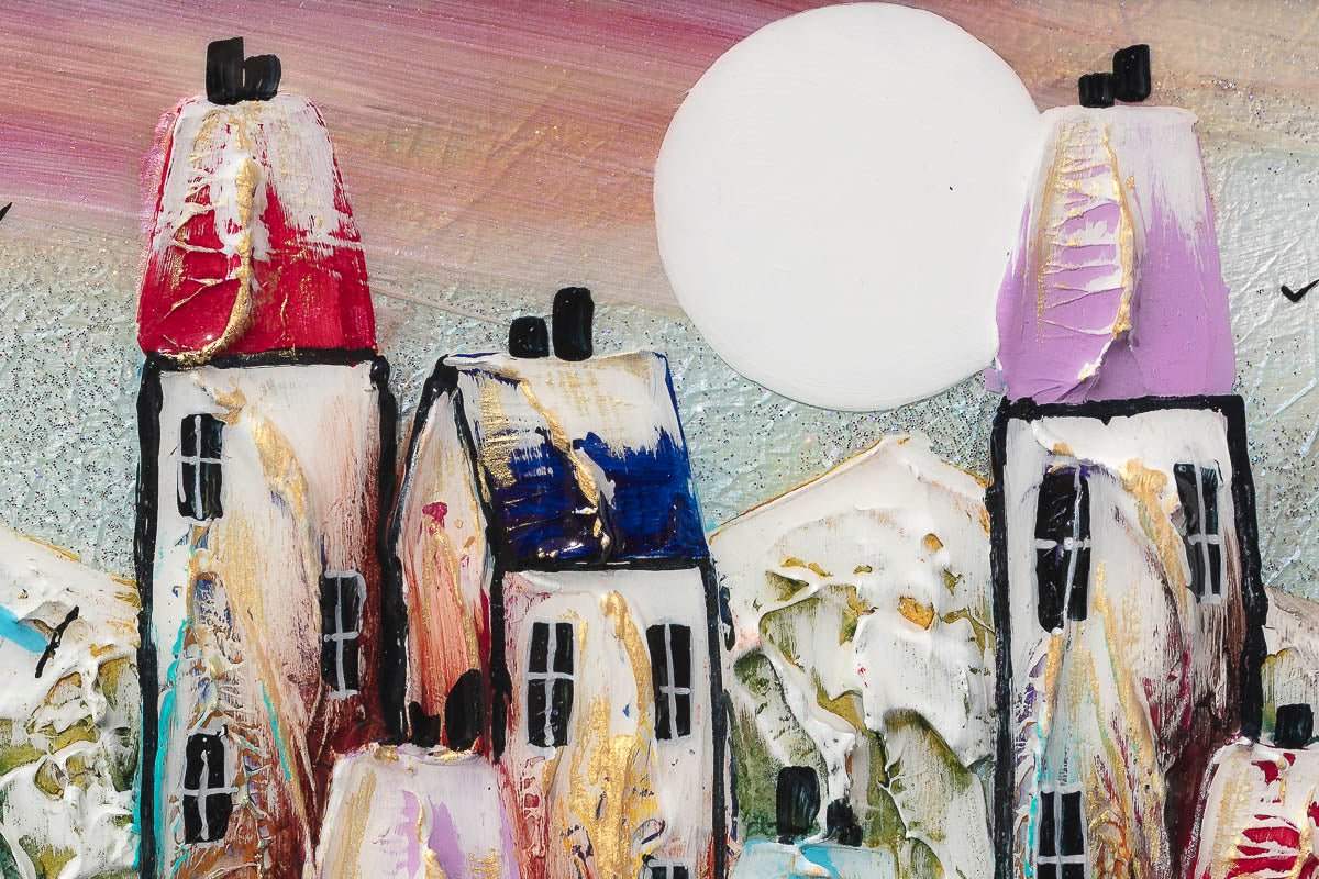 Village Life - Original by artist Rozanne Bell - Wyecliffe Galleries