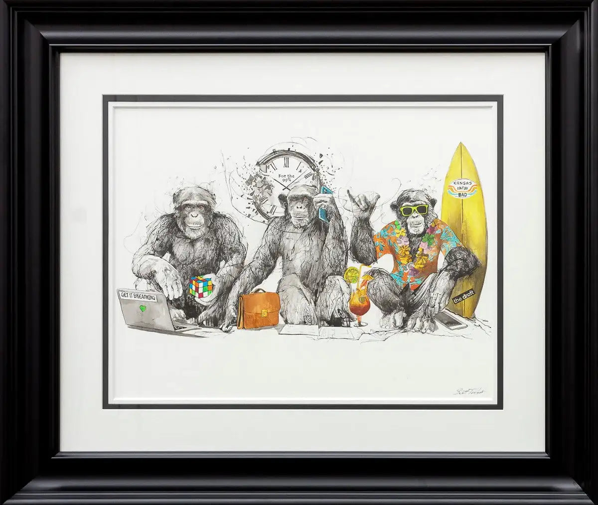 Monkey Business - Original - SOLD by artist Scott Tetlow - Wyecliffe Galleries