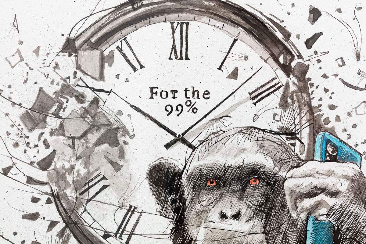 Monkey Business - Original - SOLD by artist Scott Tetlow - Wyecliffe Galleries