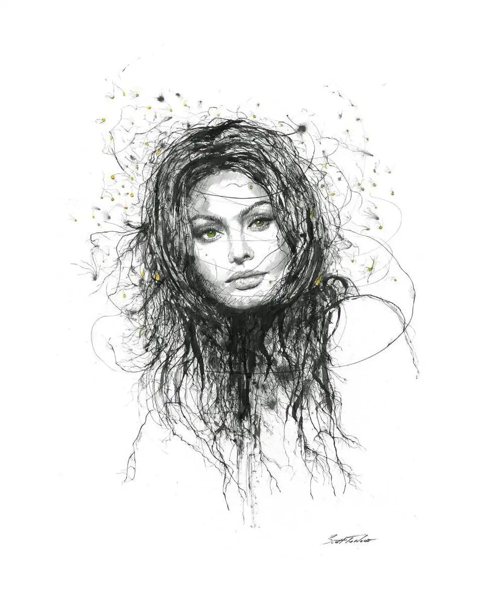 Sophia Loren - Edition by artist Scott Tetlow - Wyecliffe Galleries