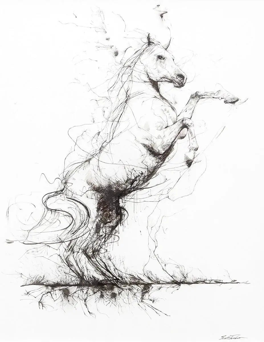 Stallion - Original - SOLD by artist Scott Tetlow - Wyecliffe Galleries