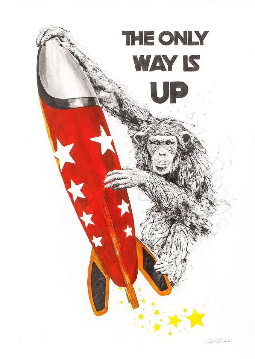 The Only Way Is Up - Original by artist Scott Tetlow - Wyecliffe Galleries