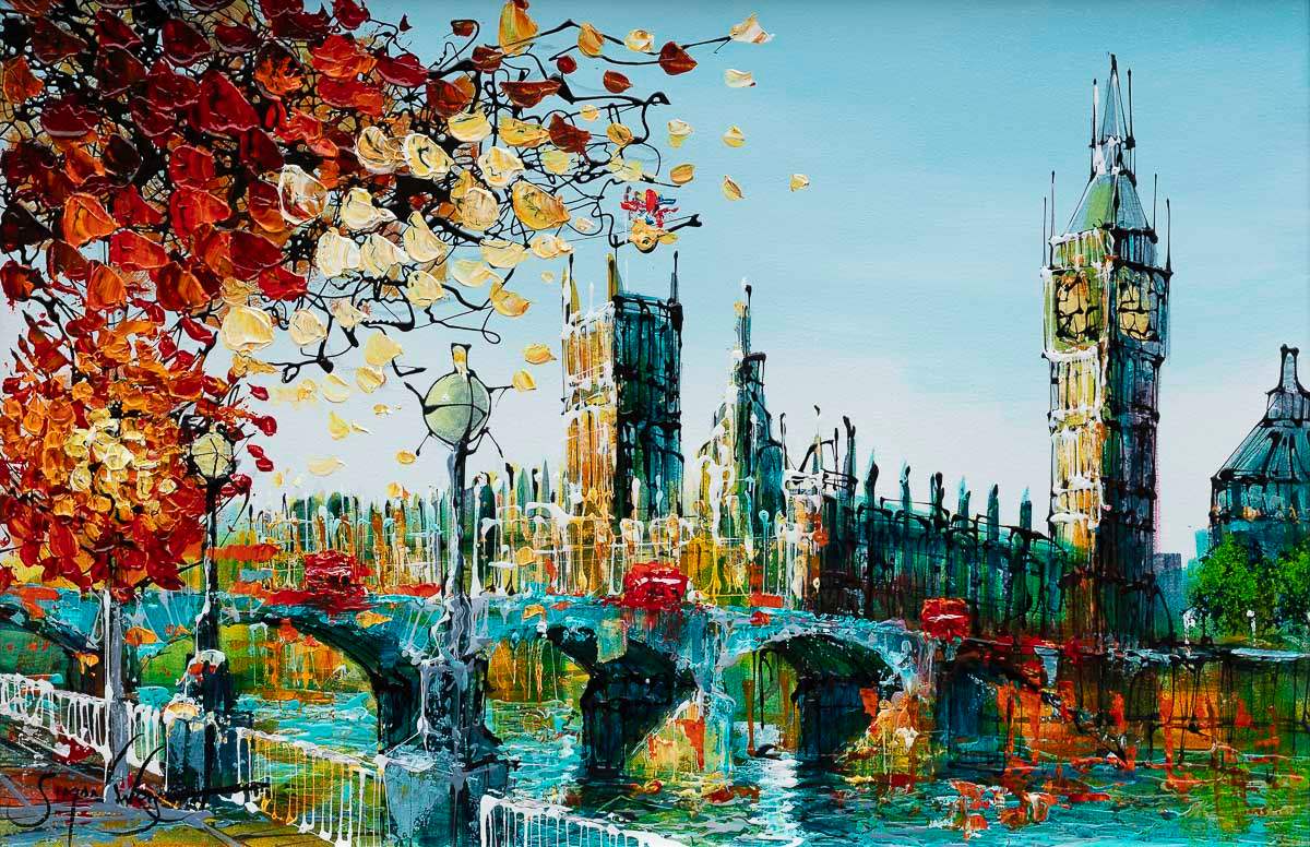 Autumn Days - Original - SOLD by artist Simon Wright - Wyecliffe Galleries